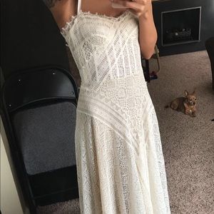 Alexander McQueen white lace dress